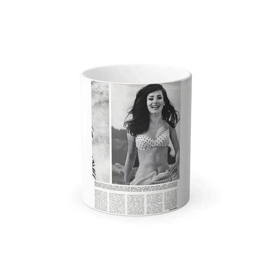 Gila Golan #169 - Tempo Italian Mag. 1967 - 1 Page 1 B&W Photo (Vintage Female Icon) Color Changing Mug 11oz 11oz - Go Mug Yourself