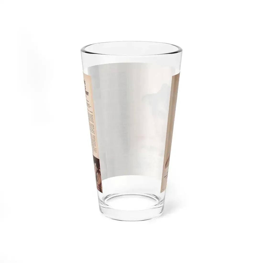 Gila Golan #170 - 1 B&W Glamour Headshot & Article on Gila from Millionaire Mag. March '66 (Vintage Female Icon) Pint Glass 16oz - Go Mug Yourself