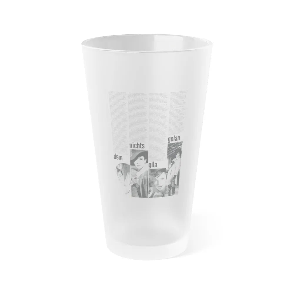 Gila Golan #183 (Vintage Female Icon) Frosted Pint Glass 16oz-16oz-Frosted-Go Mug Yourself