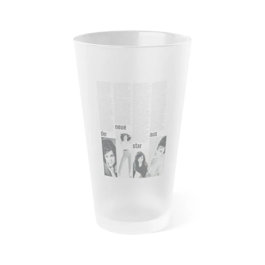 Gila Golan #184 (Vintage Female Icon) Frosted Pint Glass 16oz-16oz-Frosted-Go Mug Yourself