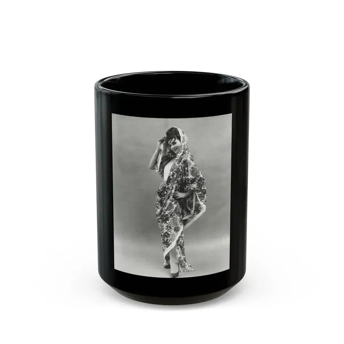 Gila Golan #24 (Vintage Female Icon) Black Coffee Mug 15oz - Go Mug Yourself
