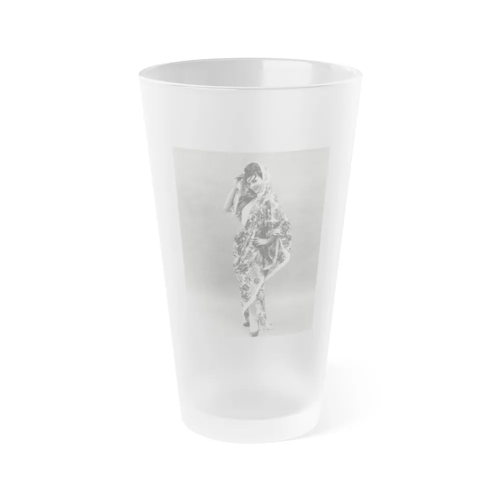 Gila Golan #24 (Vintage Female Icon) Frosted Pint Glass 16oz-16oz-Frosted-Go Mug Yourself