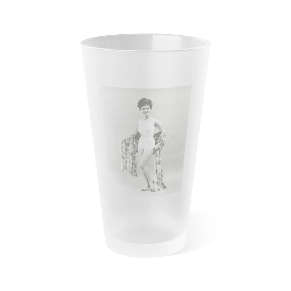 Gila Golan #25 (Vintage Female Icon) Frosted Pint Glass 16oz-16oz-Frosted-Go Mug Yourself