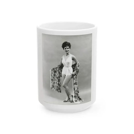 Gila Golan #25 (Vintage Female Icon) White Coffee Mug 15oz - Go Mug Yourself
