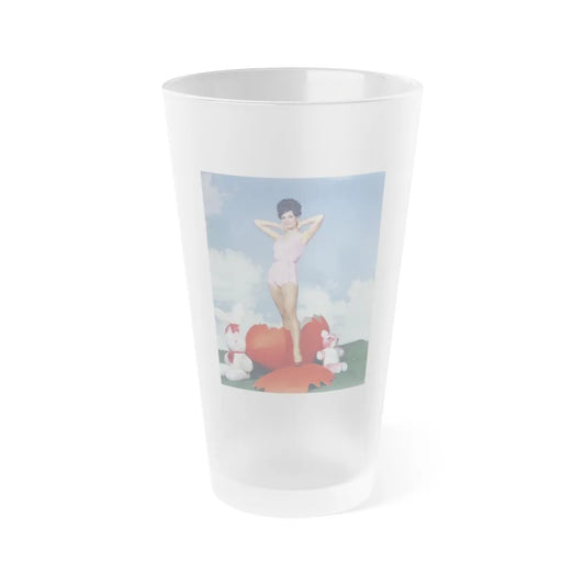 Gila Golan #41 (Vintage Female Icon) Frosted Pint Glass 16oz-16oz-Frosted-Go Mug Yourself