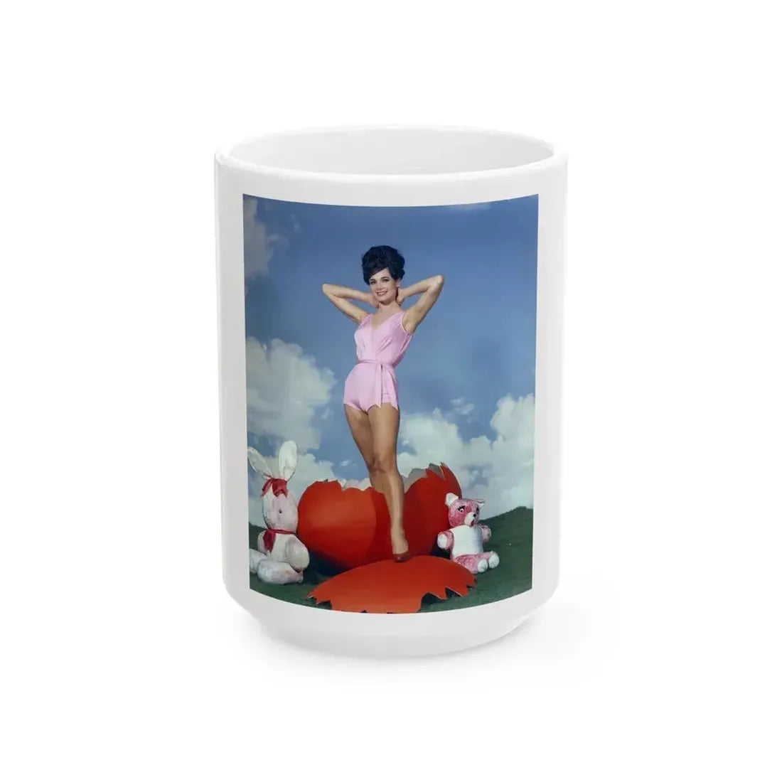 Gila Golan #41 (Vintage Female Icon) White Coffee Mug 15oz - Go Mug Yourself