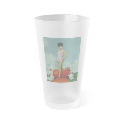 Gila Golan #42 (Vintage Female Icon) Frosted Pint Glass 16oz-16oz-Frosted-Go Mug Yourself