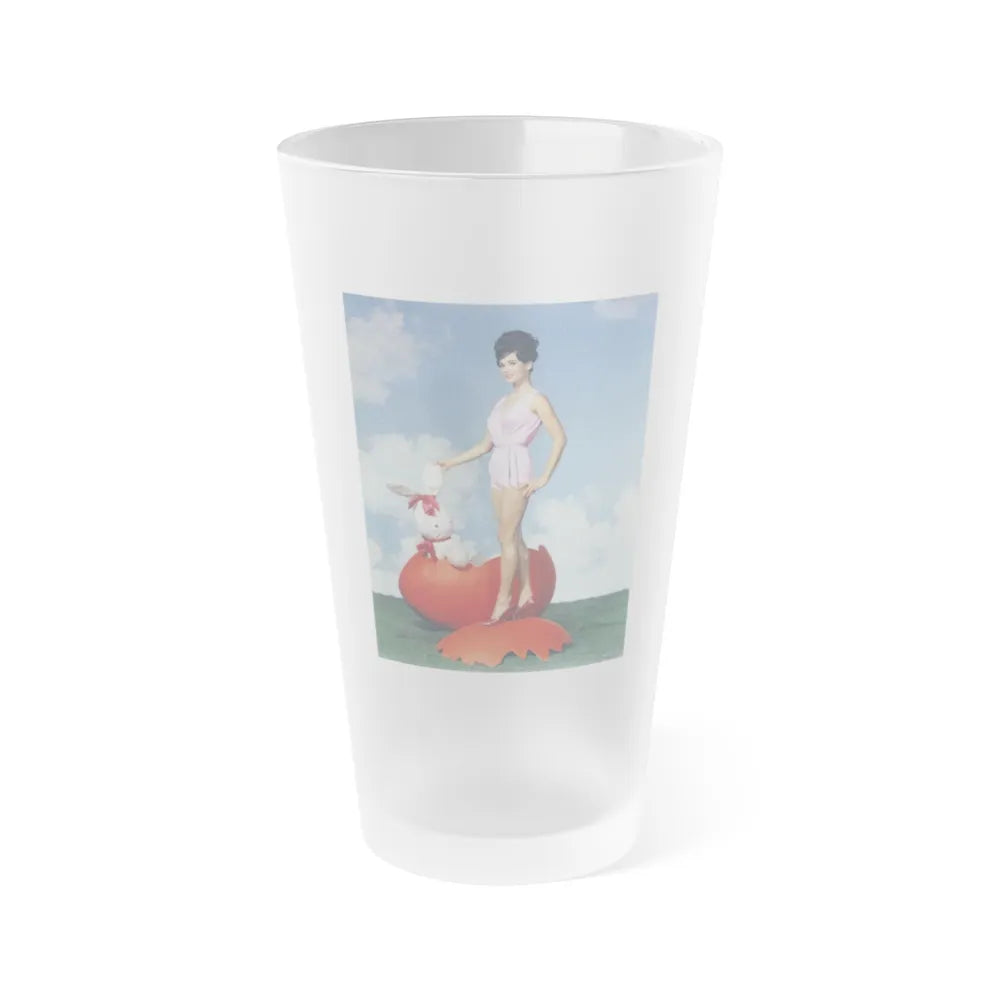 Gila Golan #43 (Vintage Female Icon) Frosted Pint Glass 16oz-16oz-Frosted-Go Mug Yourself