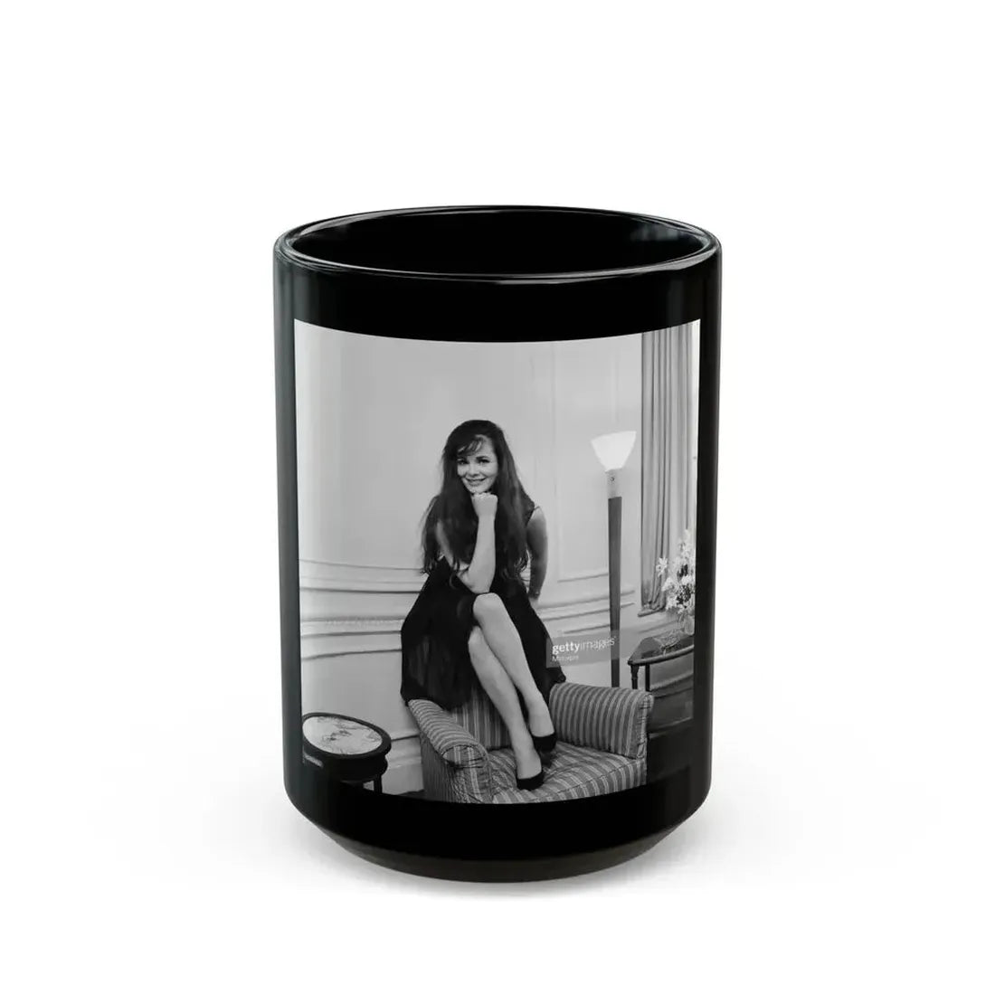 Gila Golan #45 (Vintage Female Icon) Black Coffee Mug 15oz - Go Mug Yourself