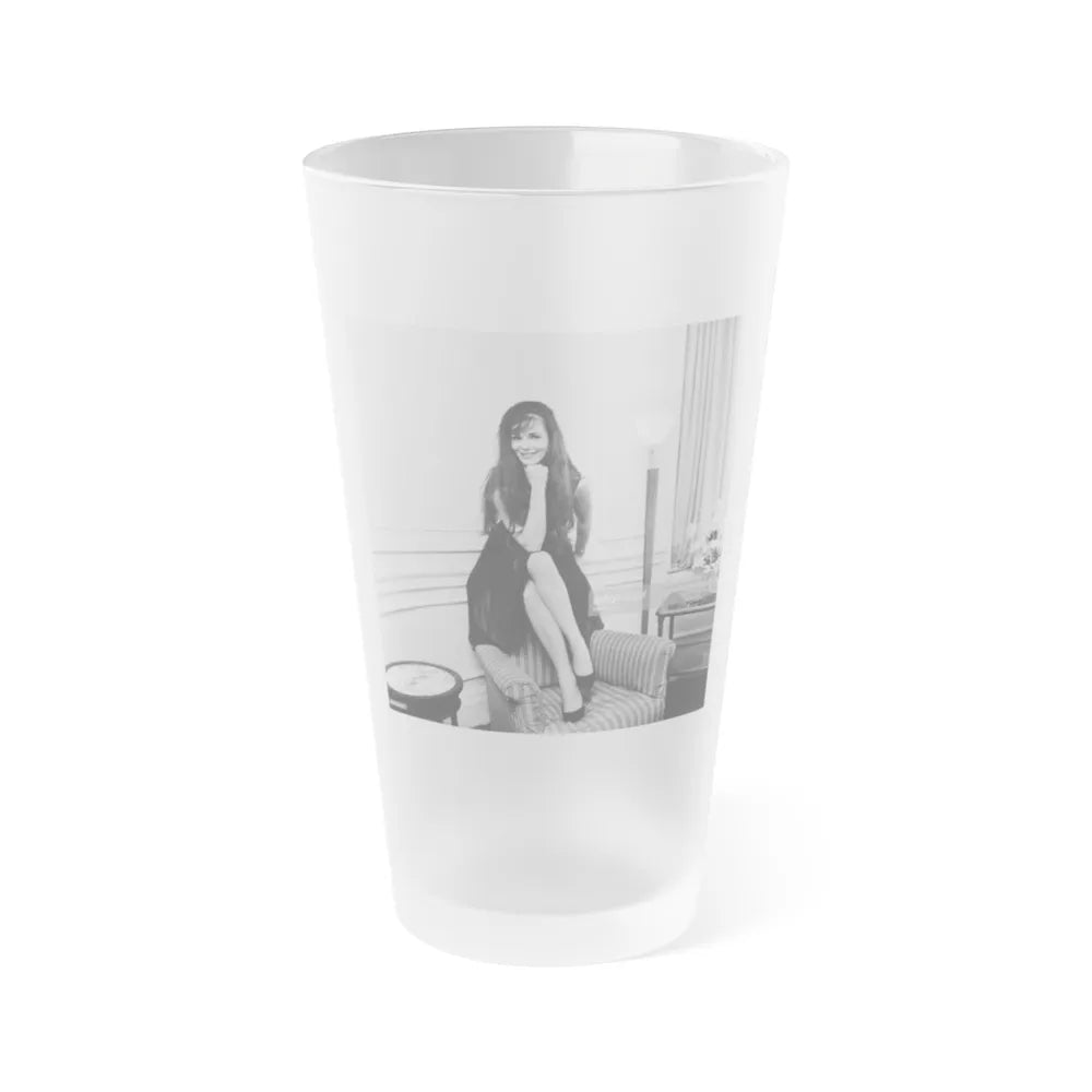 Gila Golan #45 (Vintage Female Icon) Frosted Pint Glass 16oz-16oz-Frosted-Go Mug Yourself