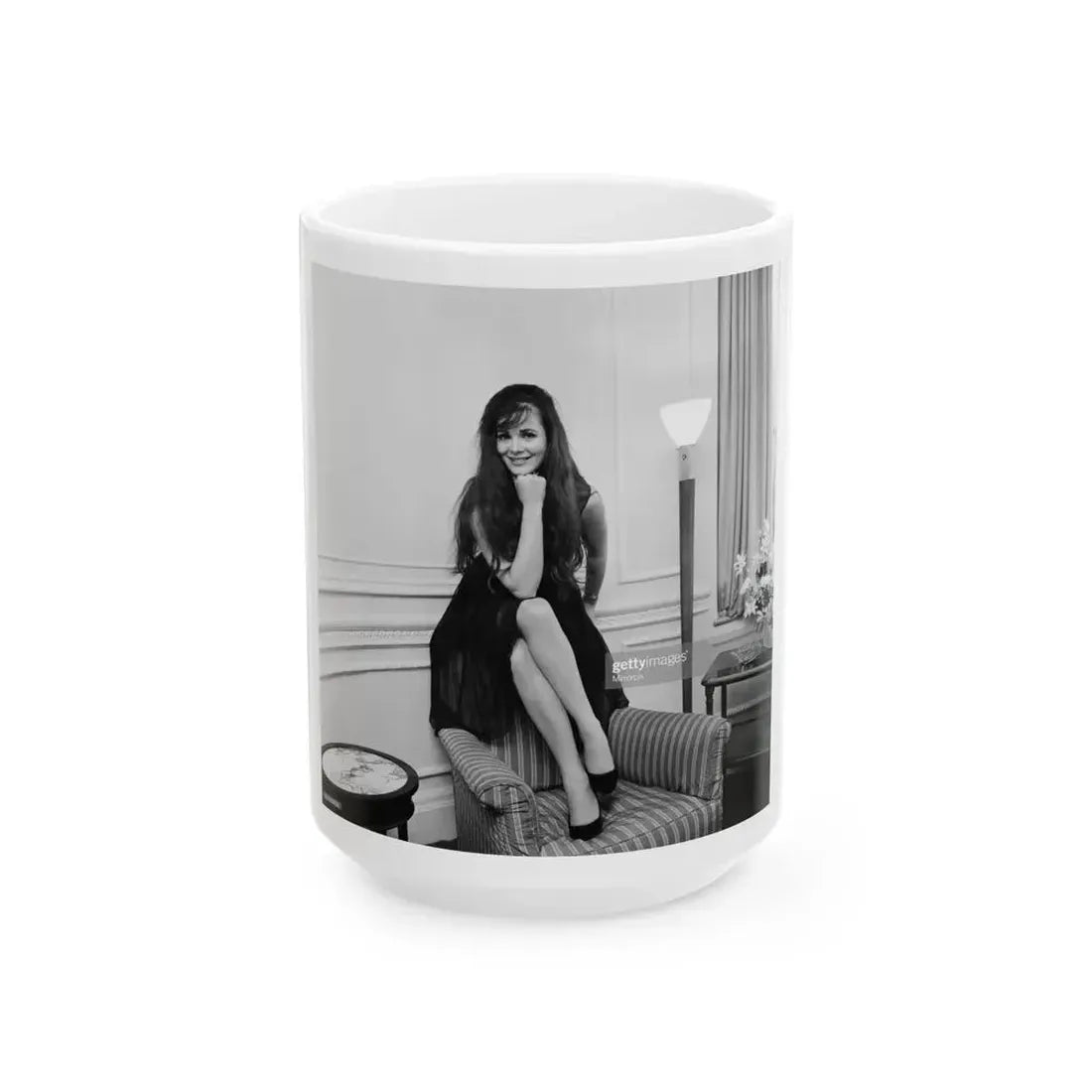 Gila Golan #45 (Vintage Female Icon) White Coffee Mug 15oz - Go Mug Yourself