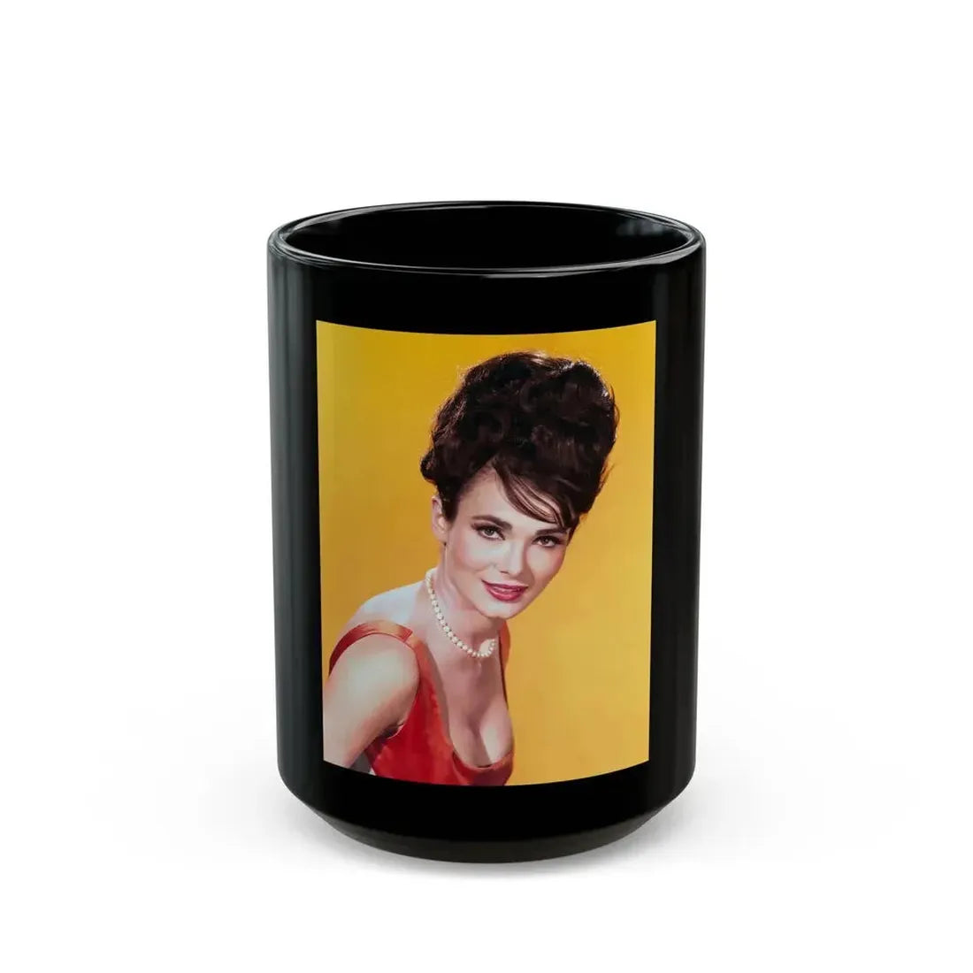 Gila Golan #47 (Vintage Female Icon) Black Coffee Mug 15oz - Go Mug Yourself