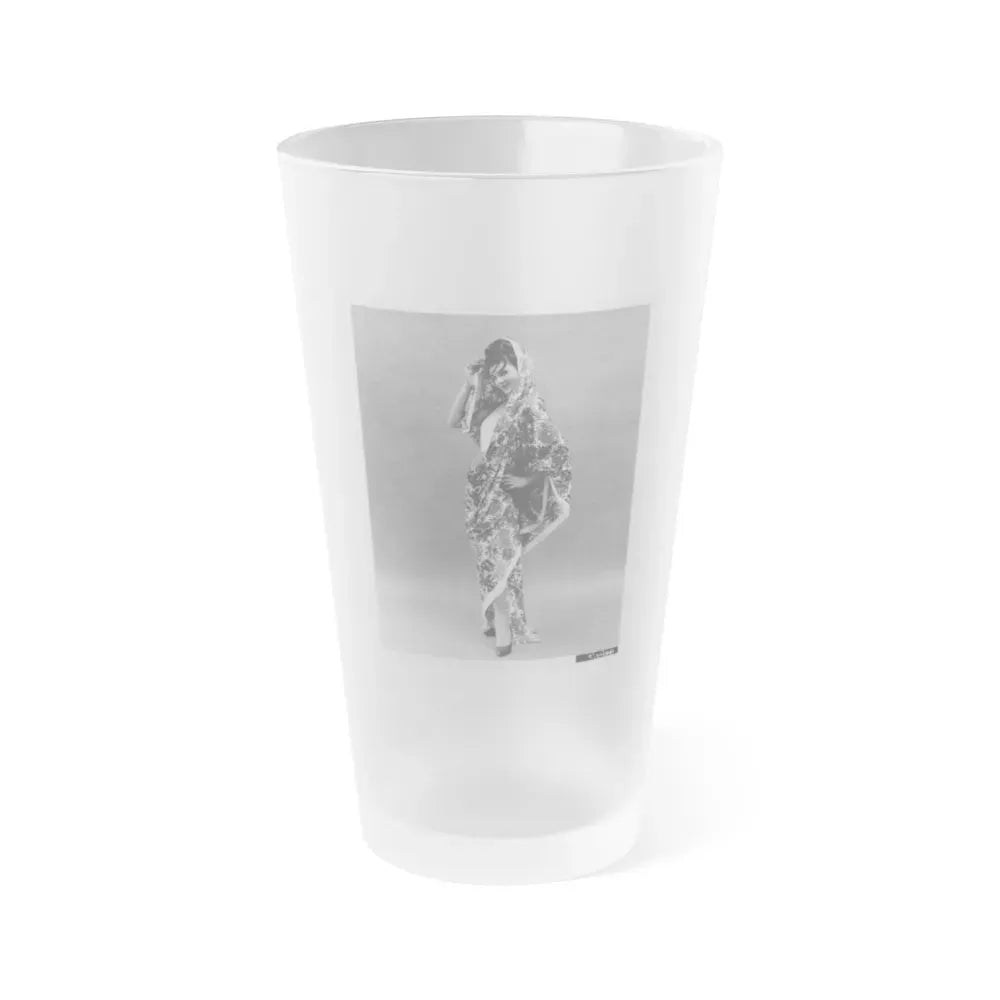 Gila Golan #73 (Vintage Female Icon) Frosted Pint Glass 16oz 16oz Frosted - Go Mug Yourself