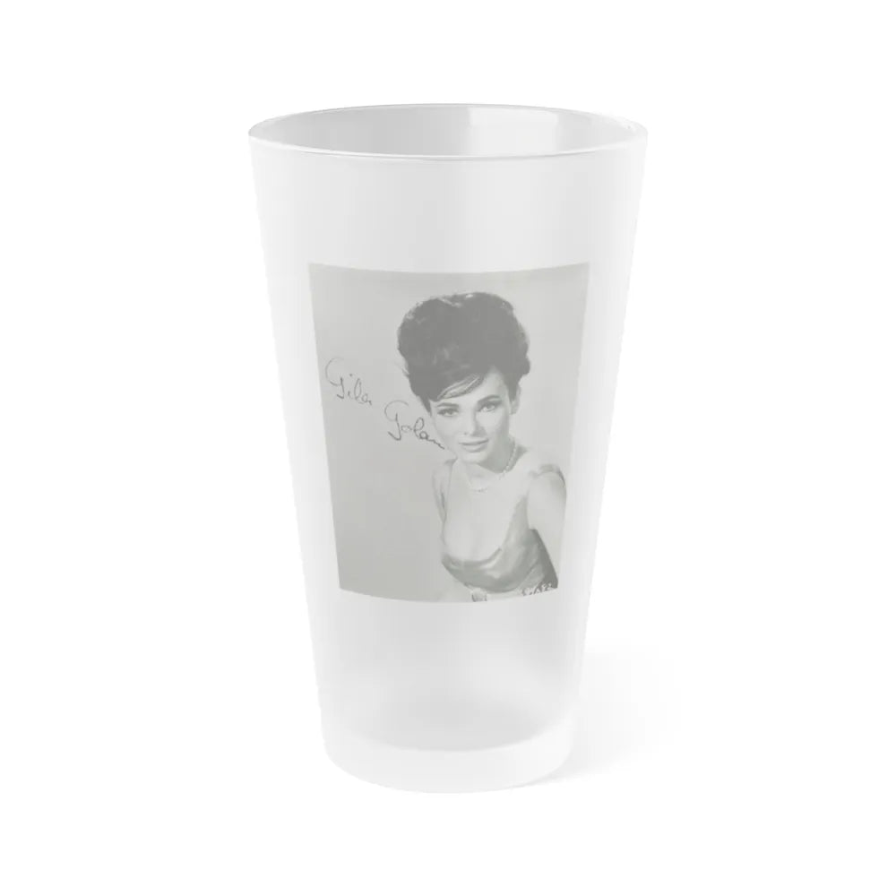 Gila Golan #76 (Vintage Female Icon) Frosted Pint Glass 16oz-16oz-Frosted-Go Mug Yourself