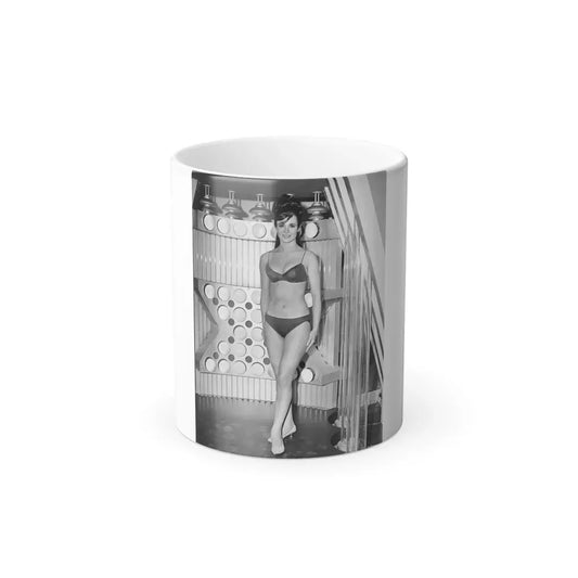 Gila Golan #90 - Our Man Flint '66 B&W Cheesecake Promo Photo (Vintage Female Icon) Color Changing Coffee Mug 11oz - Go Mug Yourself