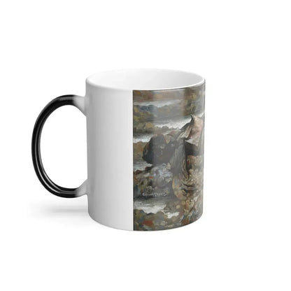 Gilbert Rogers (1881-1956) Gassed 'In Arduis Fidelis' - Oil on canvas 1919 - Color Changing Mug 11oz - Go Mug Yourself