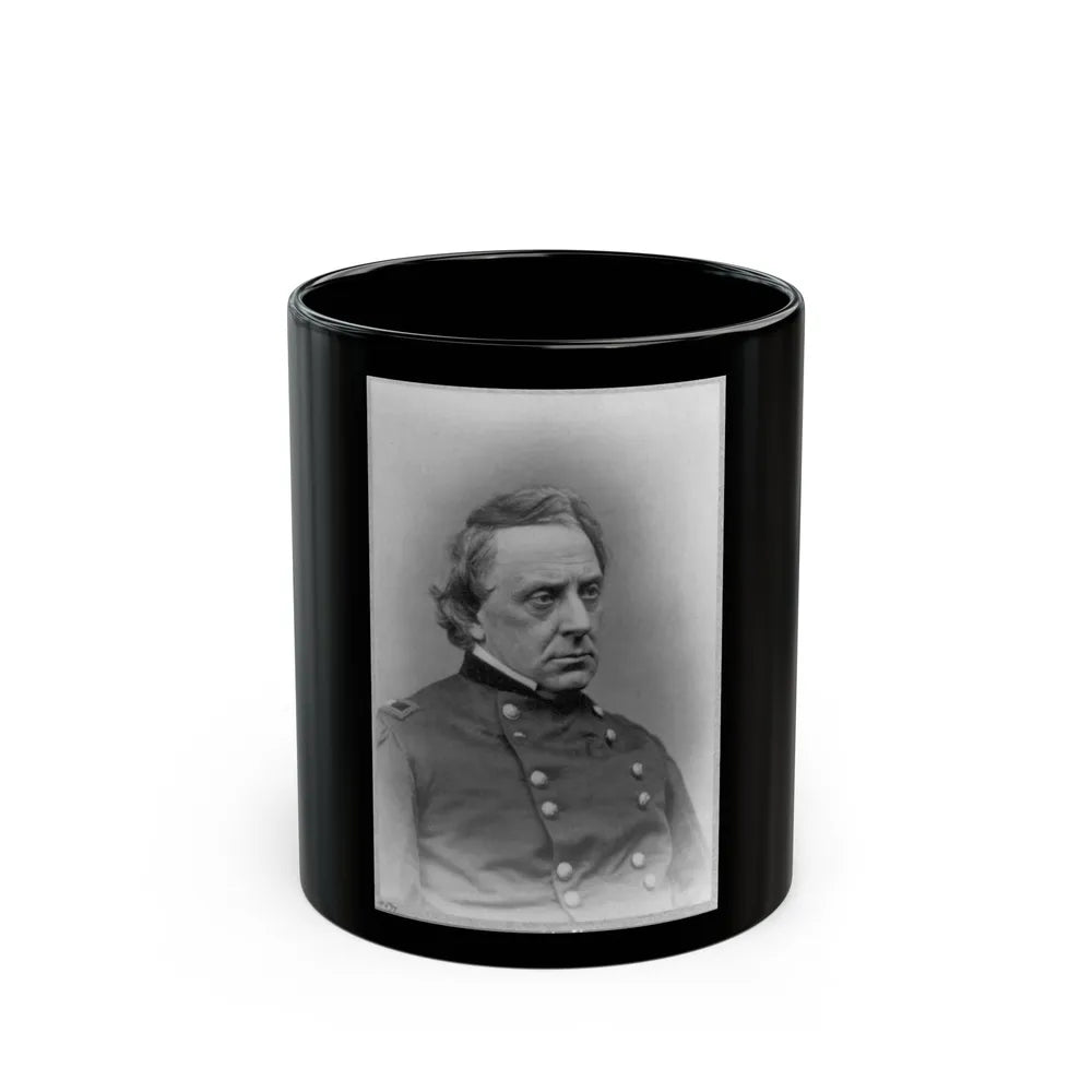 Gilman Marston, Head-And-Shoulders Portrait, Facing Right, In Uniform (U.S. Civil War) Black Coffee Mug-11oz-Go Mug Yourself