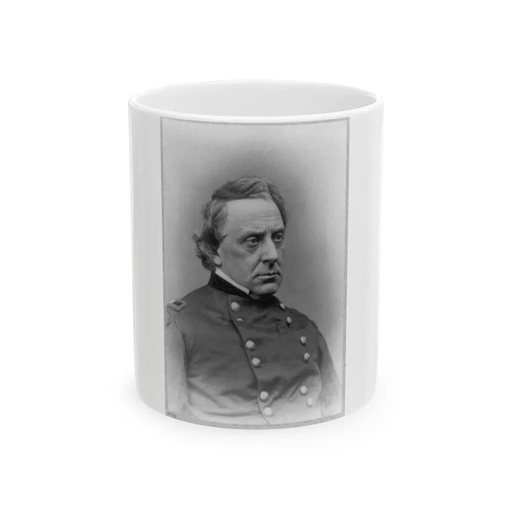 Gilman Marston, Head-And-Shoulders Portrait, Facing Right, In Uniform (U.S. Civil War) White Coffee Mug-11oz-Go Mug Yourself