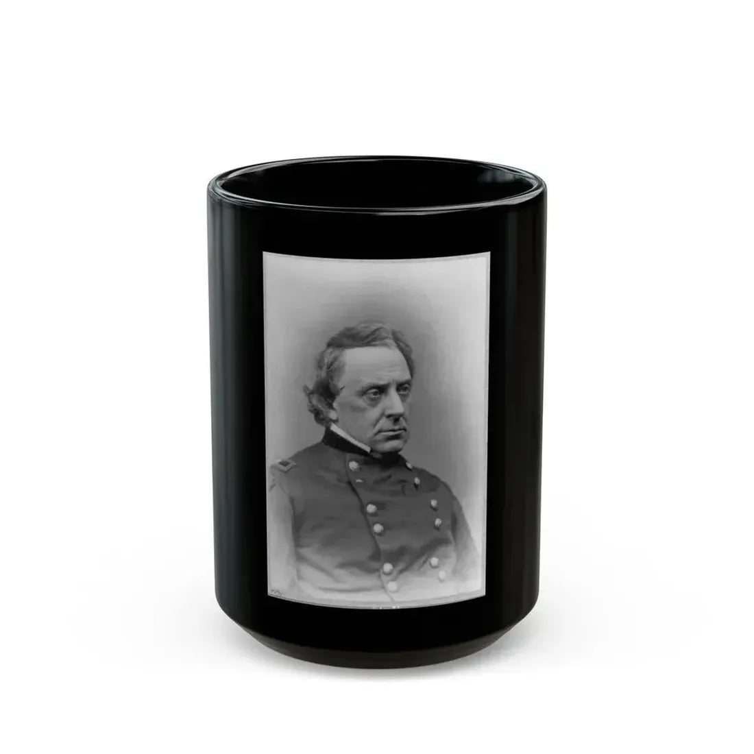 Gilman Marston, Head-And-Shoulders Portrait, Facing Right, In Uniform (U.S. Civil War) Black Coffee Mug 15oz - Go Mug Yourself