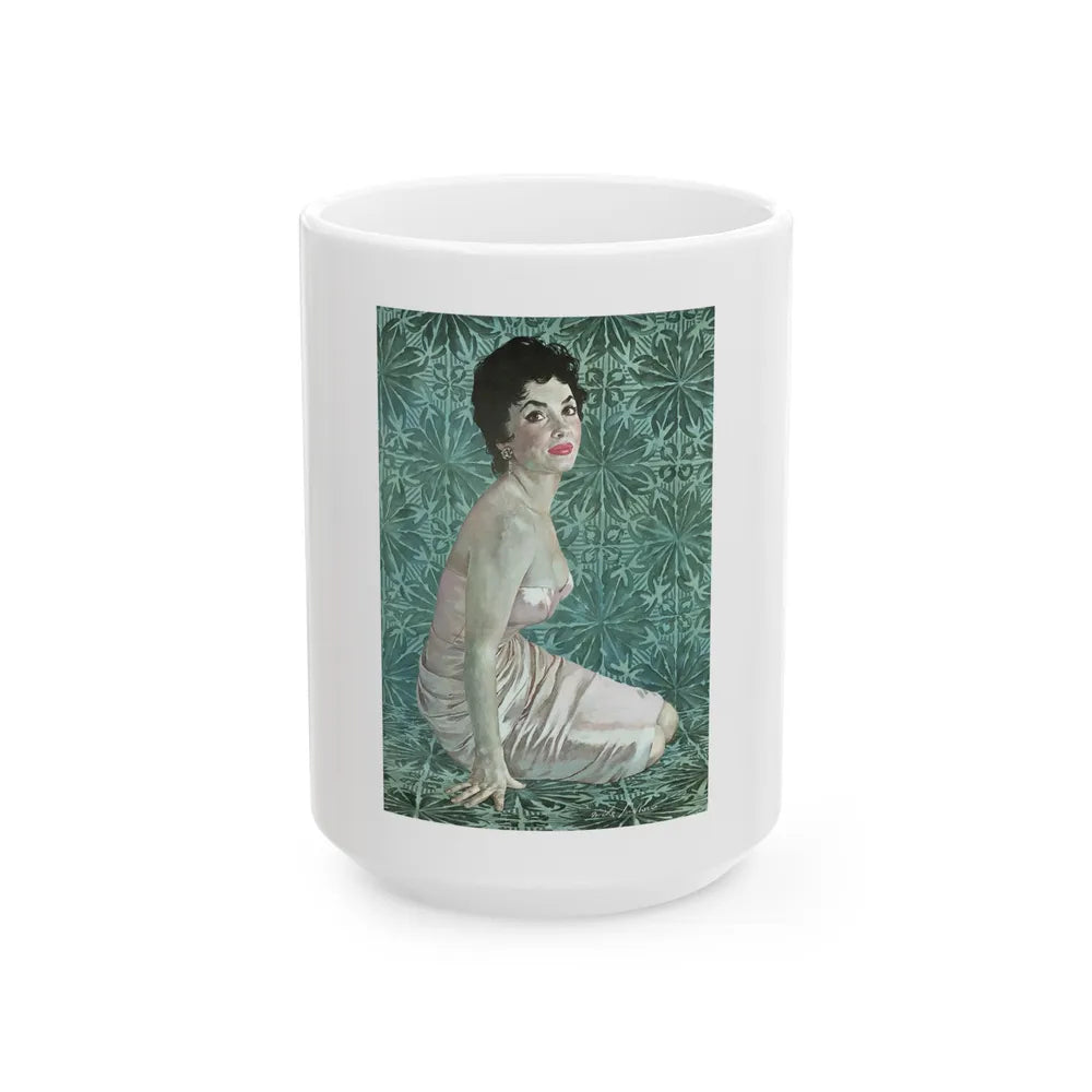 Gina Lollobrigida, Esquire, 1955 - White Coffee Mug-15oz-Go Mug Yourself