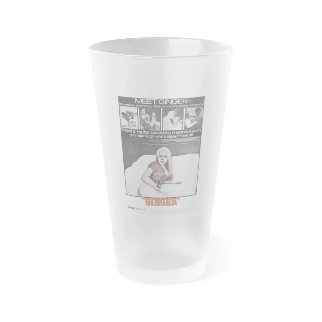 GINGER 1971 Movie Poster - Frosted Pint Glass 16oz Default Title - Go Mug Yourself