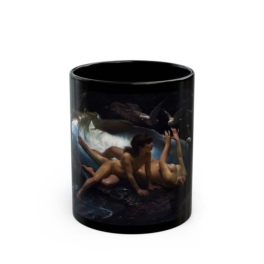 Gioacchino Pagliei (1852-1896) The Naiads - 1881 - Black Coffee Mug-11oz-Go Mug Yourself