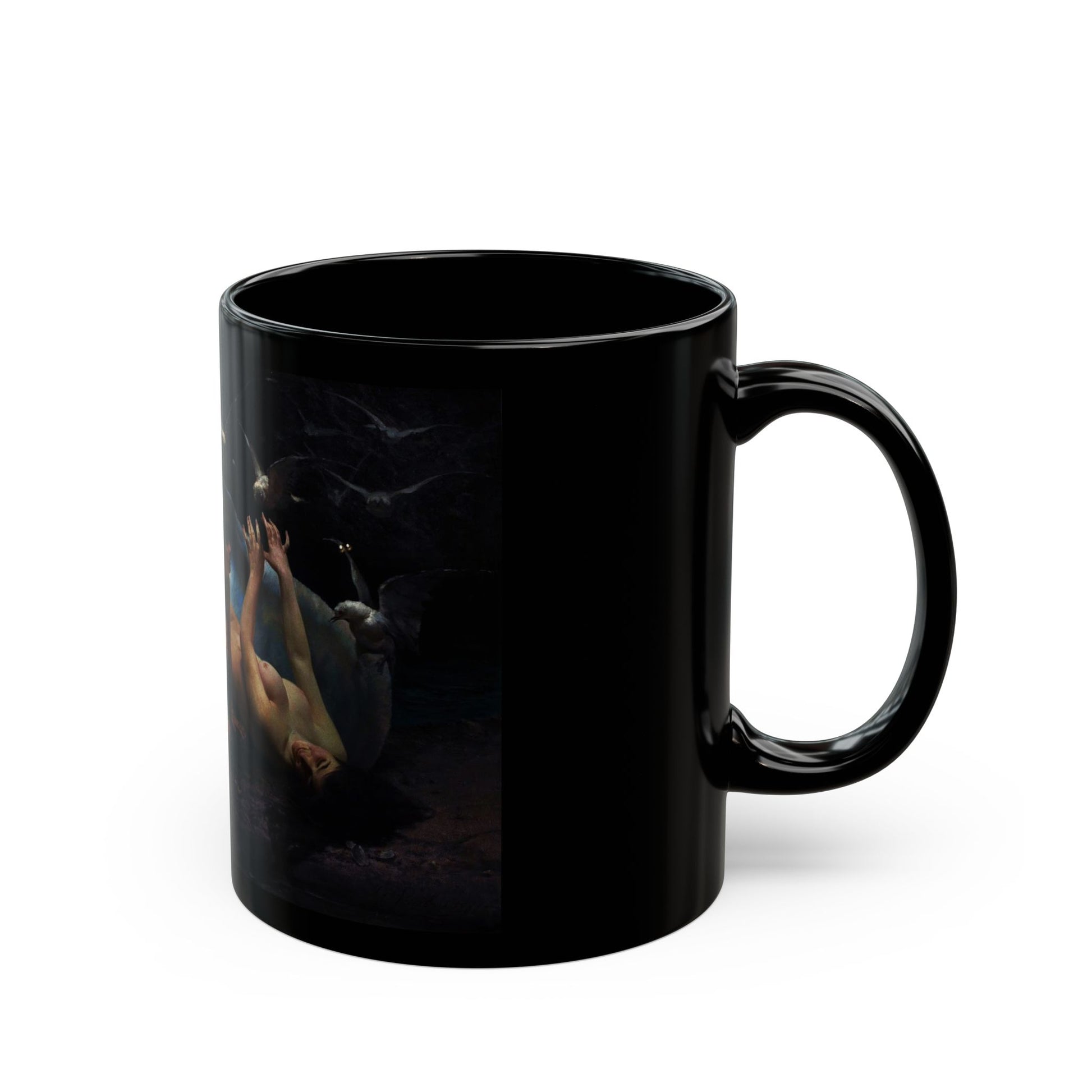Gioacchino Pagliei (1852-1896) The Naiads - 1881 - Black Coffee Mug-Go Mug Yourself