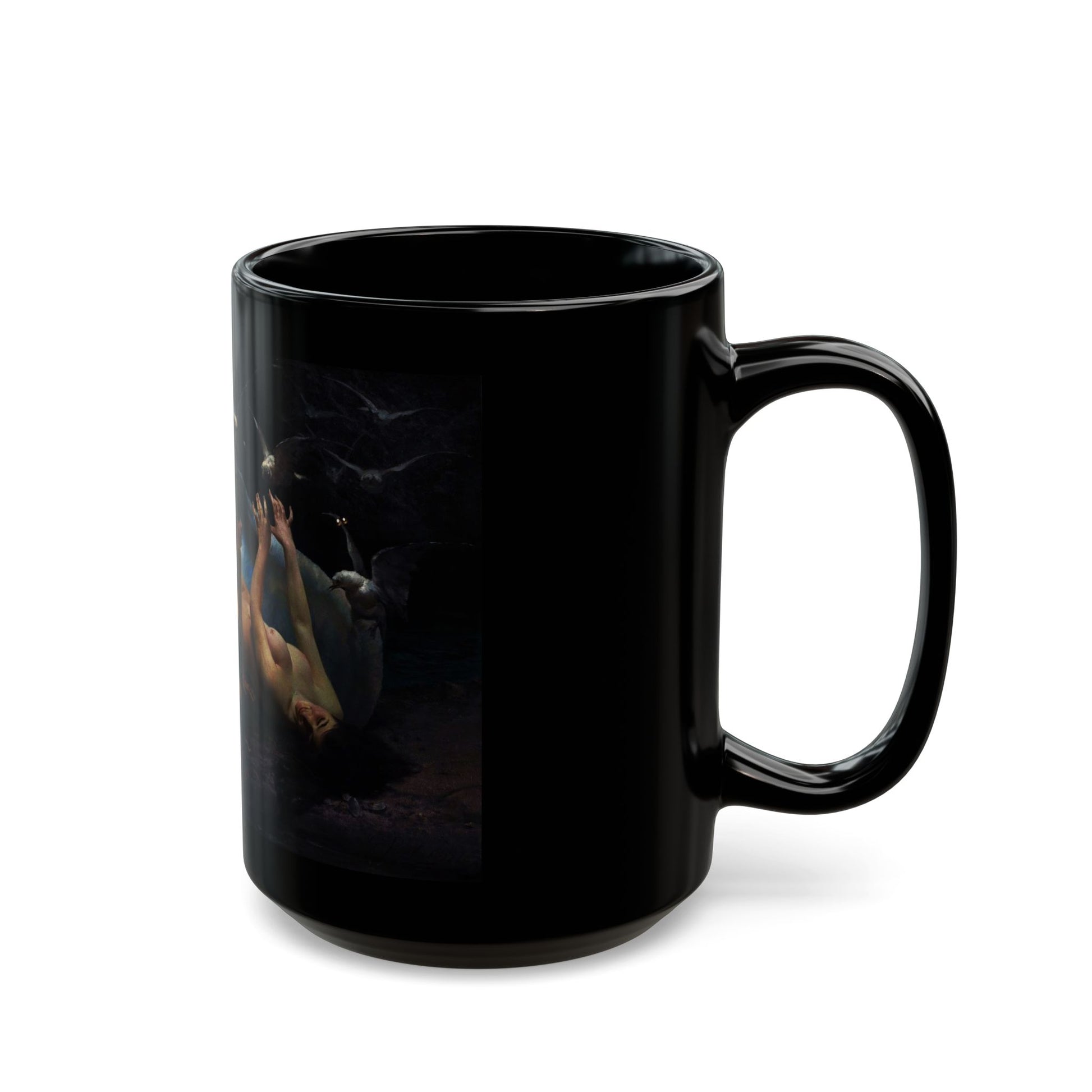 Gioacchino Pagliei (1852-1896) The Naiads - 1881 - Black Coffee Mug-Go Mug Yourself
