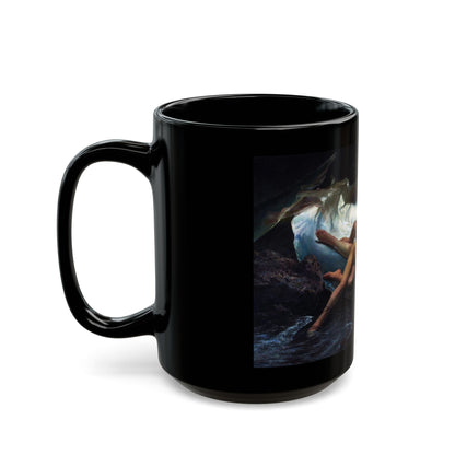 Gioacchino Pagliei (1852-1896) The Naiads - 1881 - Black Coffee Mug-Go Mug Yourself