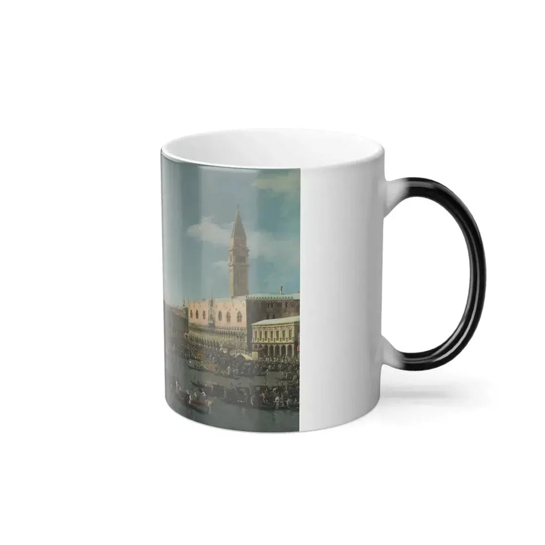 Giovanni Antonio Canal %22Canaletto%22 (1697-1768) Venice%3a The Basin of San Marco on Ascension Day - c-0 - Color Changing Mug 11oz - Go Mug Yourself