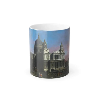 Giovanni Antonio Canal 'Canaletto' (1697-1768) St Paul's Cathedral - Oil on Canvas c1754 - Color Changing Mug 11oz 11oz - Go Mug Yourself
