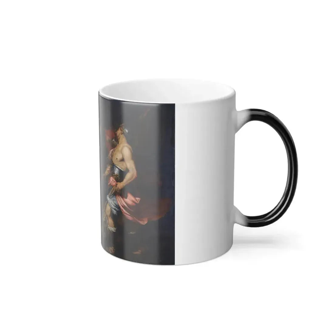 Giovanni Battista Langetti (1635-1676) King Priam Retrieving the Body of his Son Hector - Oil on Canvas - Color Changing Mug 11oz - Go Mug Yourself