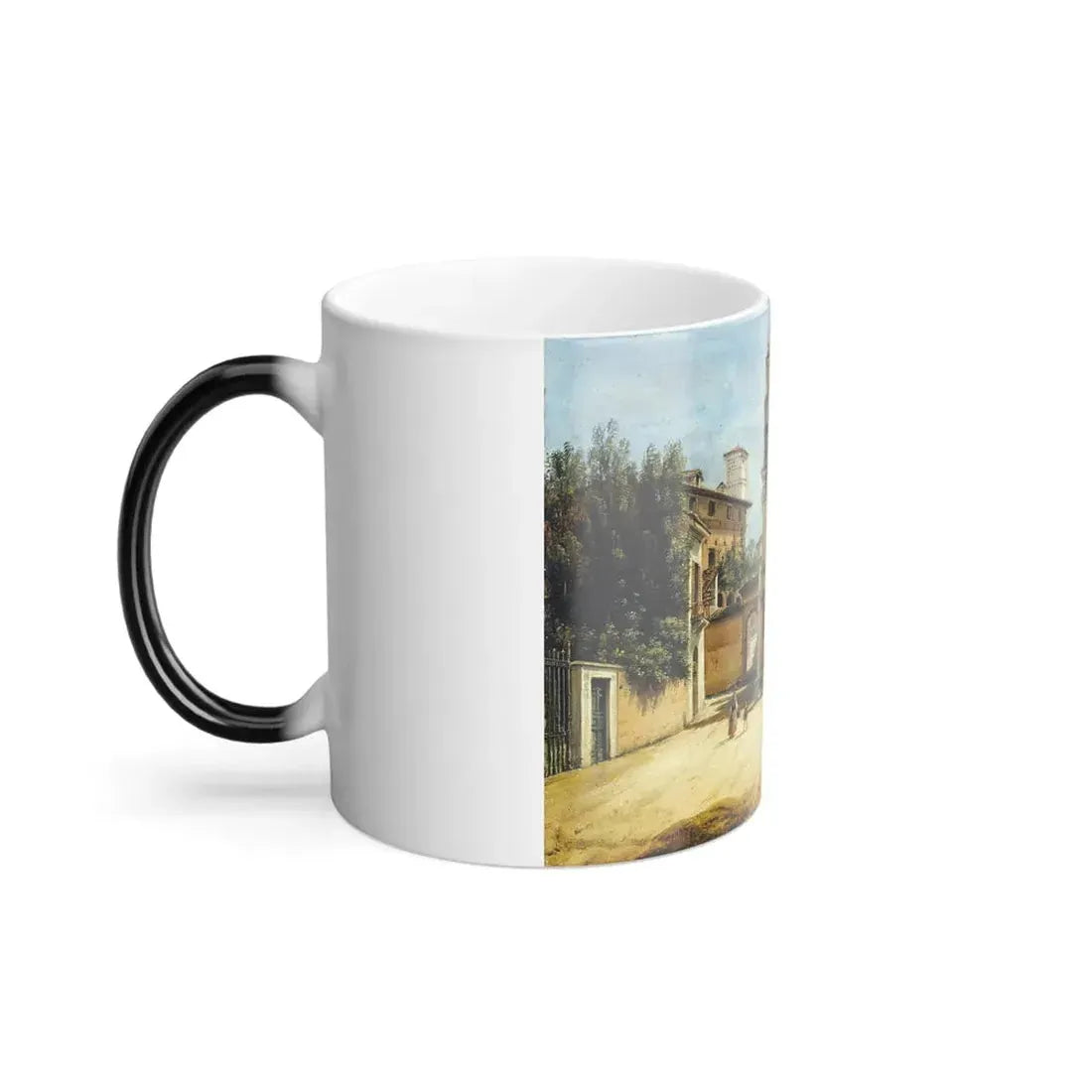 Giovanni Migliara (1785-1837) La chiesa della Madonnina in Prato a Varese - Olio su Carta Incollata su C-0 - Color Changing Mug 11oz - Go Mug Yourself