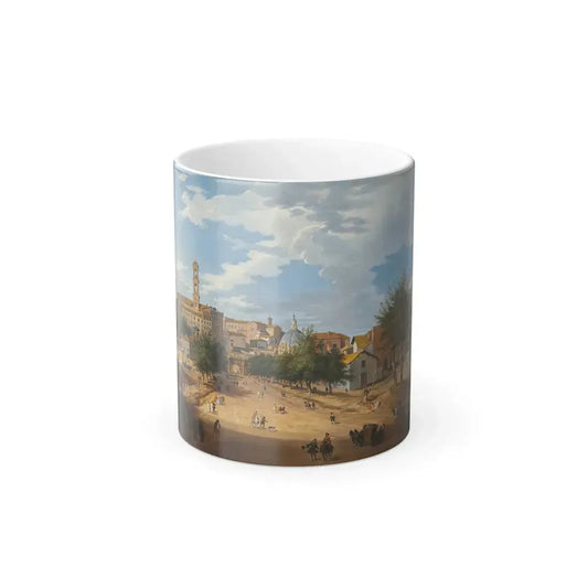 Giovanni Paolo Panini (1691-1765) Rome, a View of the Forum Looking Towards the Capitol - Oil on Canvas -0 - Color Changing Mug 11oz 11oz - Go Mug Yourself