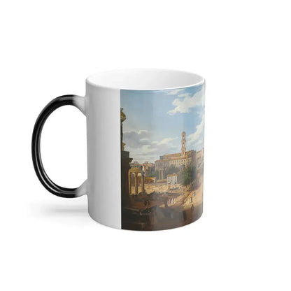Giovanni Paolo Panini (1691-1765) Rome, a View of the Forum Looking Towards the Capitol - Oil on Canvas -0 - Color Changing Mug 11oz - Go Mug Yourself