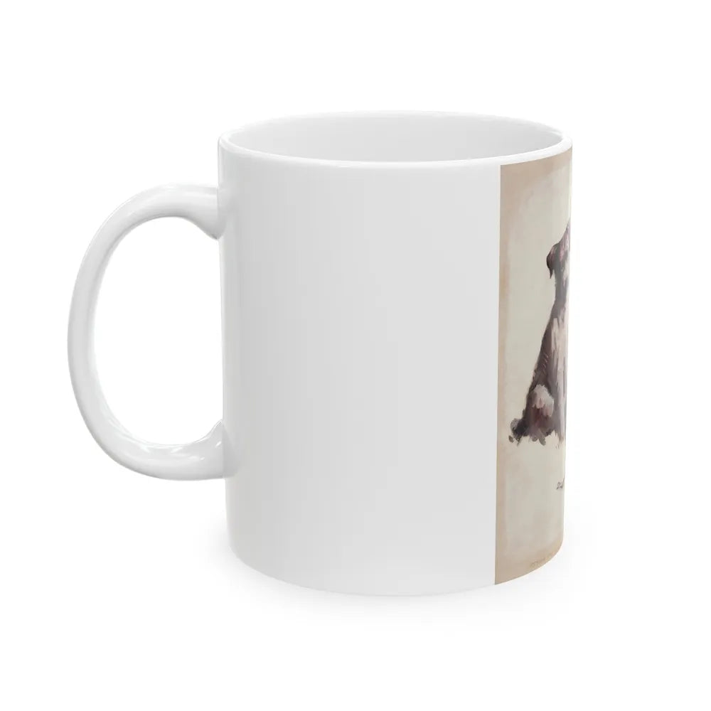 Girl and Terrier, 1939 - White Coffee Mug-Go Mug Yourself