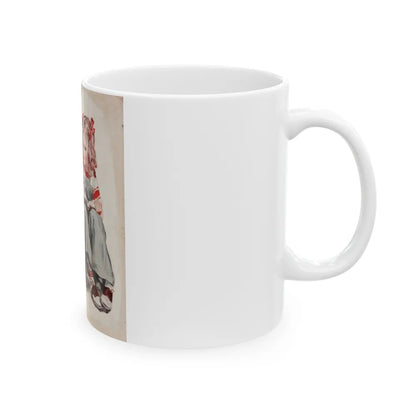 Girl and Terrier, 1939 - White Coffee Mug-Go Mug Yourself