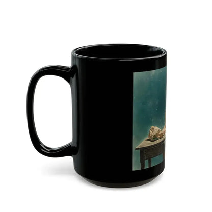 Girl Asleep at Desk - Black Coffee Mug - Go Mug Yourself