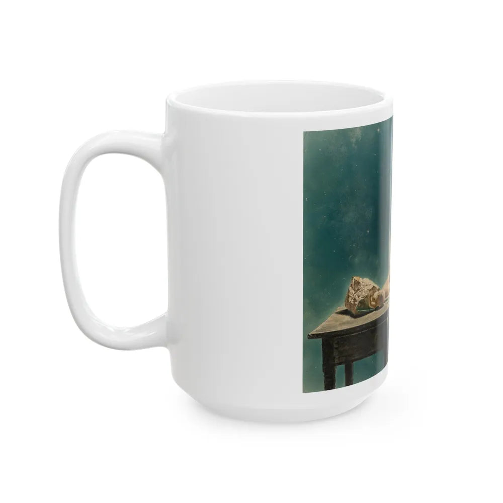 Girl Asleep at Desk - White Coffee Mug-Go Mug Yourself