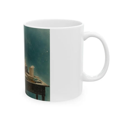 Girl Asleep at Desk - White Coffee Mug-Go Mug Yourself