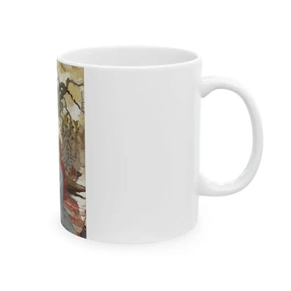 Girl at Cabin - White Coffee Mug - Go Mug Yourself