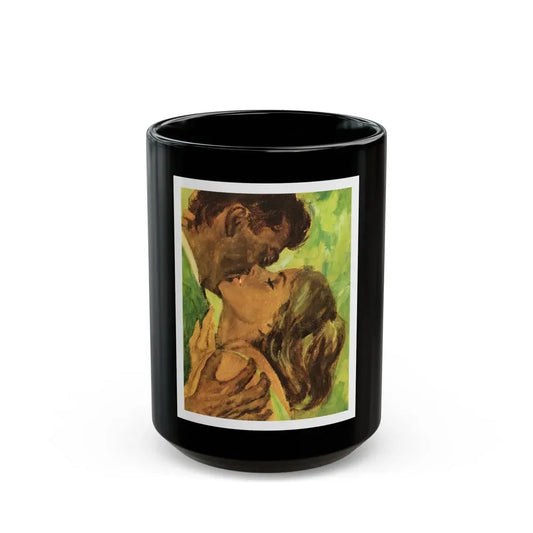 Girl From Paris by Helen Abbott, Woman magazine, 1965 - Black Coffee Mug 15oz - Go Mug Yourself