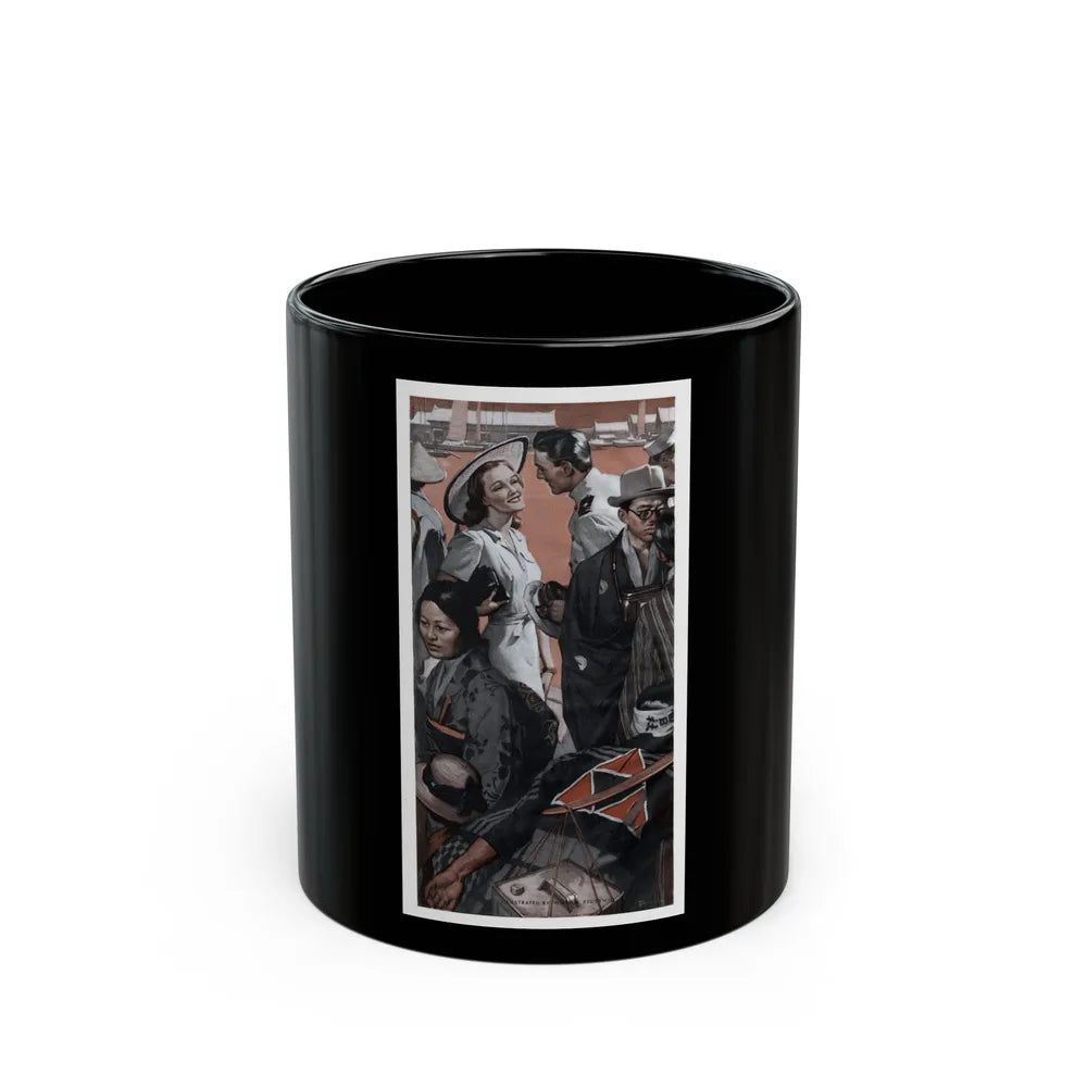 Girl From Tokyo, Cosmopolitan, June 1939 - Black Coffee Mug-11oz-Go Mug Yourself