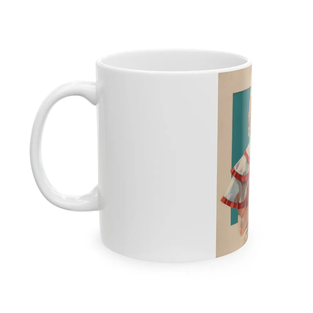 Girl Holding a Pigeon - White Coffee Mug-Go Mug Yourself