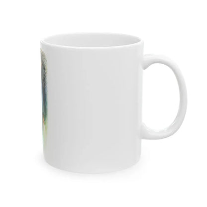 Girl In A Wood by Belinda Brett, Woman's Realm magazine, 1969 - White Coffee Mug - Go Mug Yourself