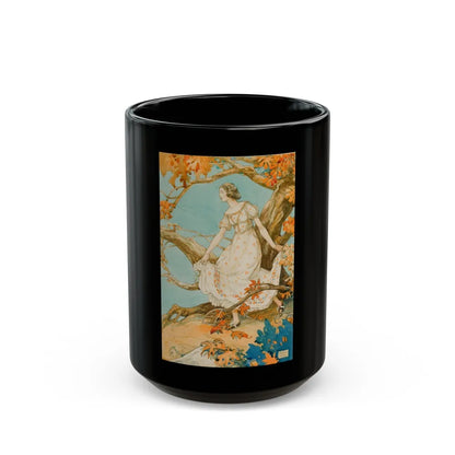 Girl in Autumn - Black Coffee Mug-15oz-Go Mug Yourself