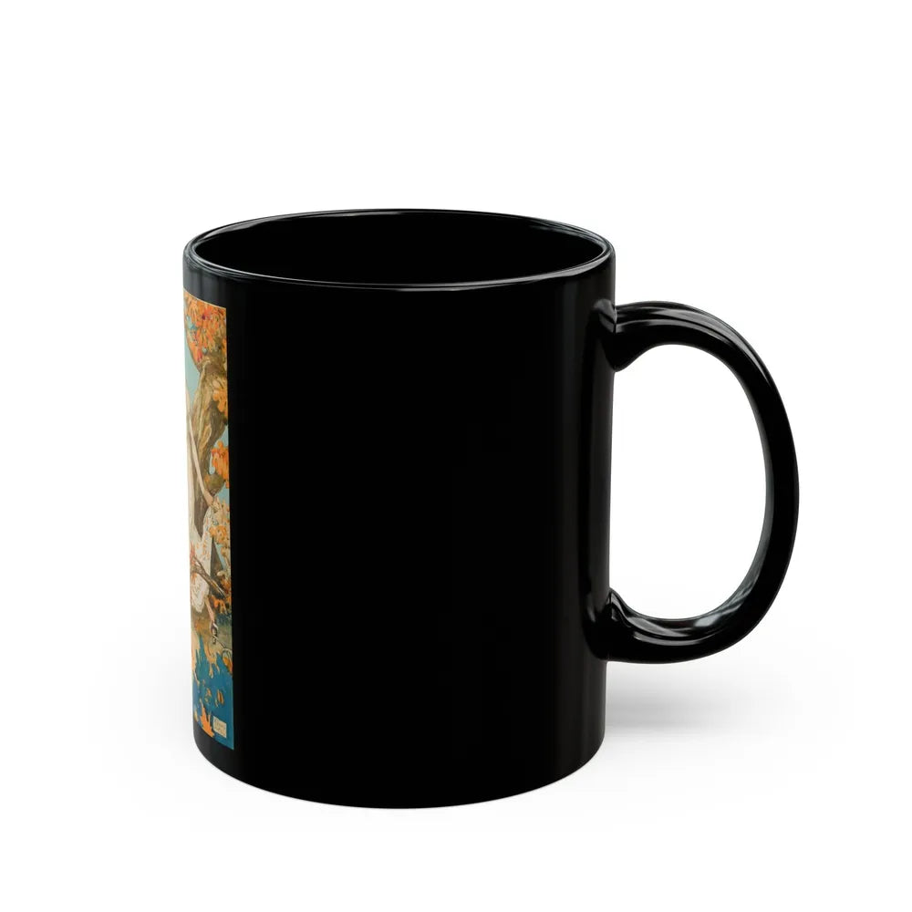 Girl in Autumn - Black Coffee Mug-Go Mug Yourself