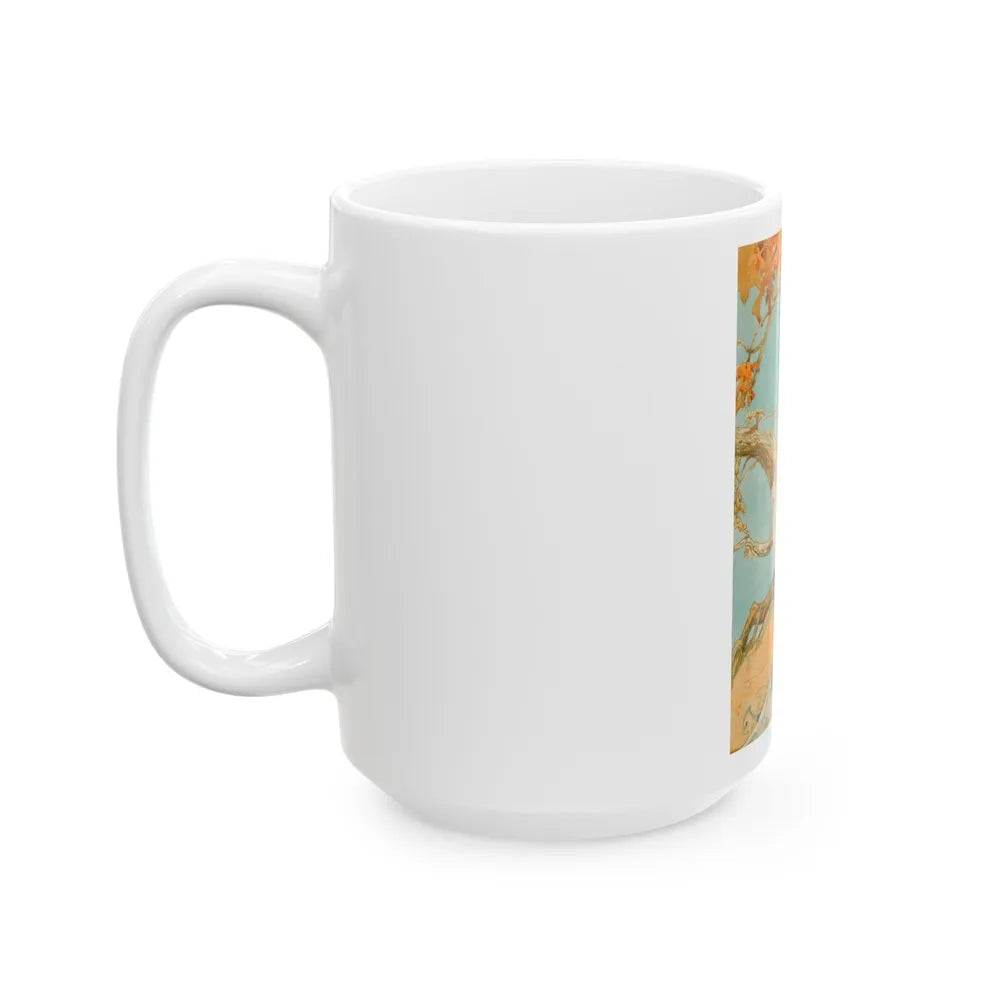 Girl in Autumn - White Coffee Mug-Go Mug Yourself