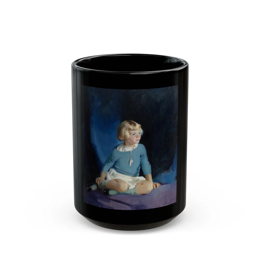 Girl in Blue 1933 - Black Coffee Mug-15oz-Go Mug Yourself