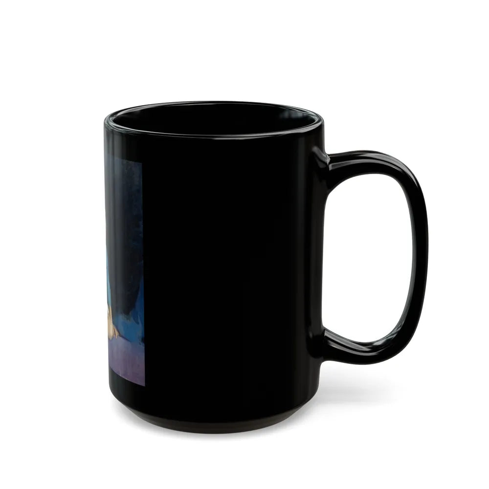 Girl in Blue 1933 - Black Coffee Mug-Go Mug Yourself